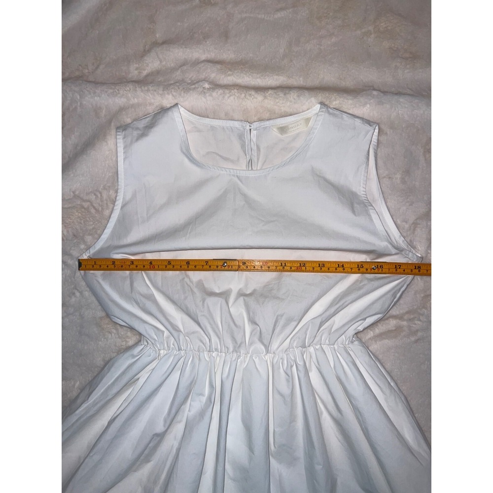 Sunday White Cotton Poplin Midi Dress – Minimalist, Classic, Timeless - Picture 10 of 13
